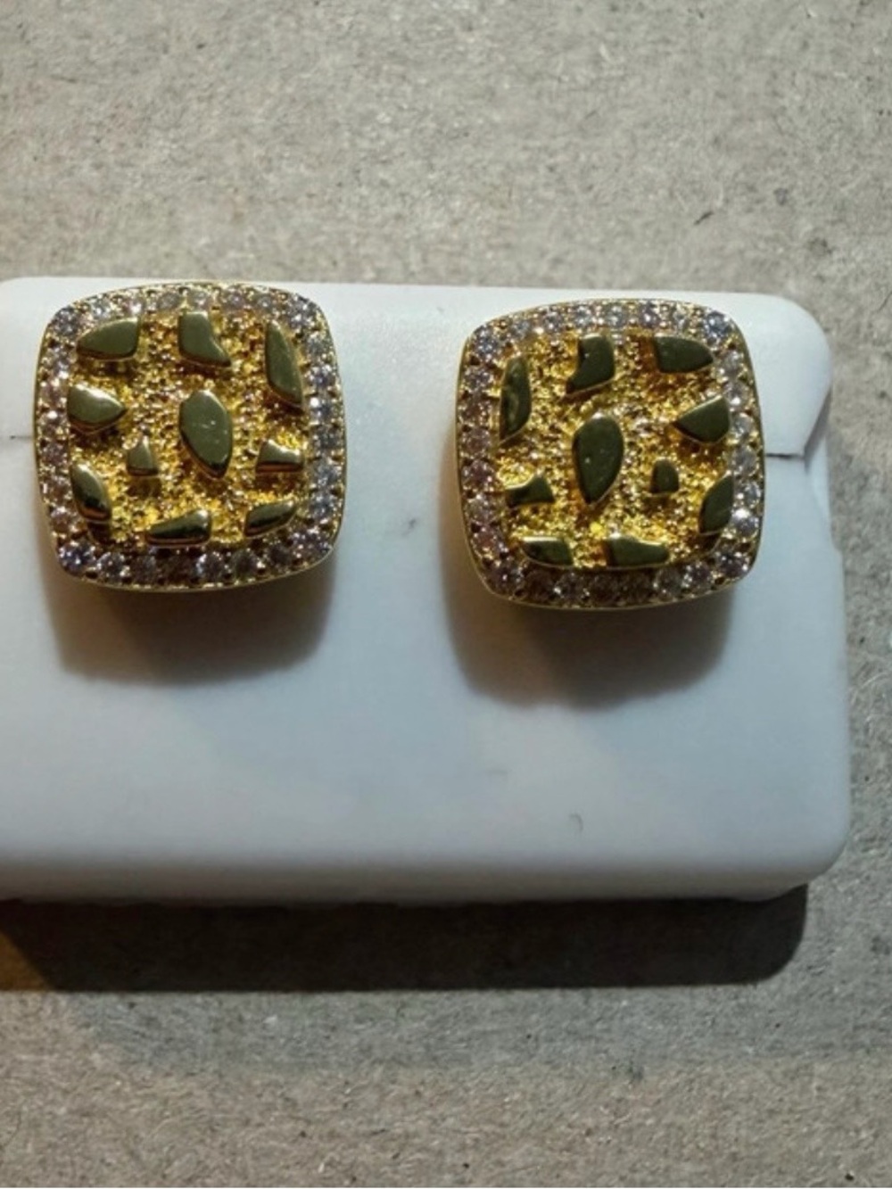14 Kt gold over 925 Solid Sterling Silver, 1.5 ctw Moissanite, Screw back.